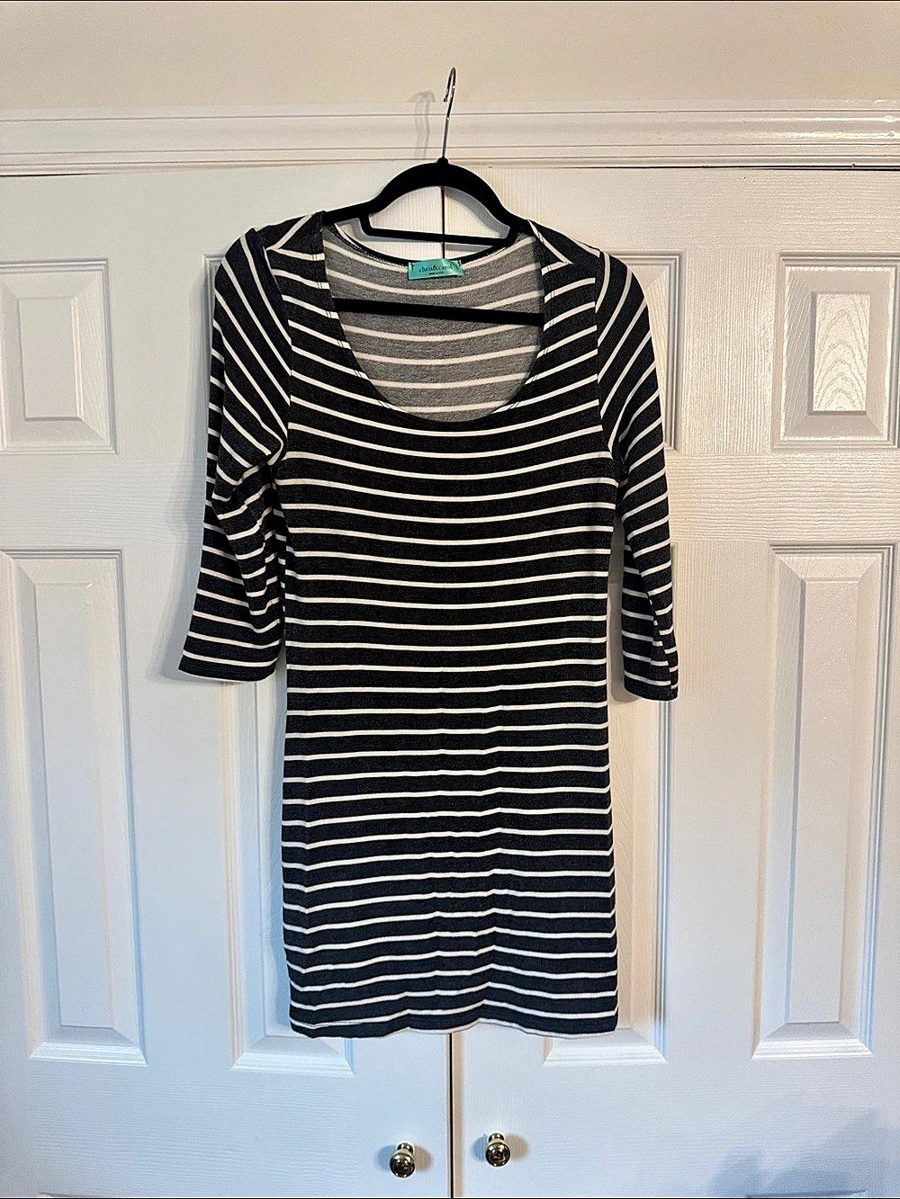 chris&carol Striped Mini Dress in Black & White Like New